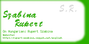 szabina rupert business card